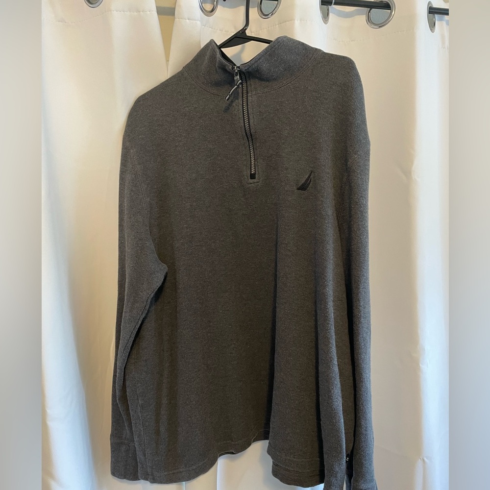Nautical XL 1/4 Zip up Sweater in Grey Great Condition